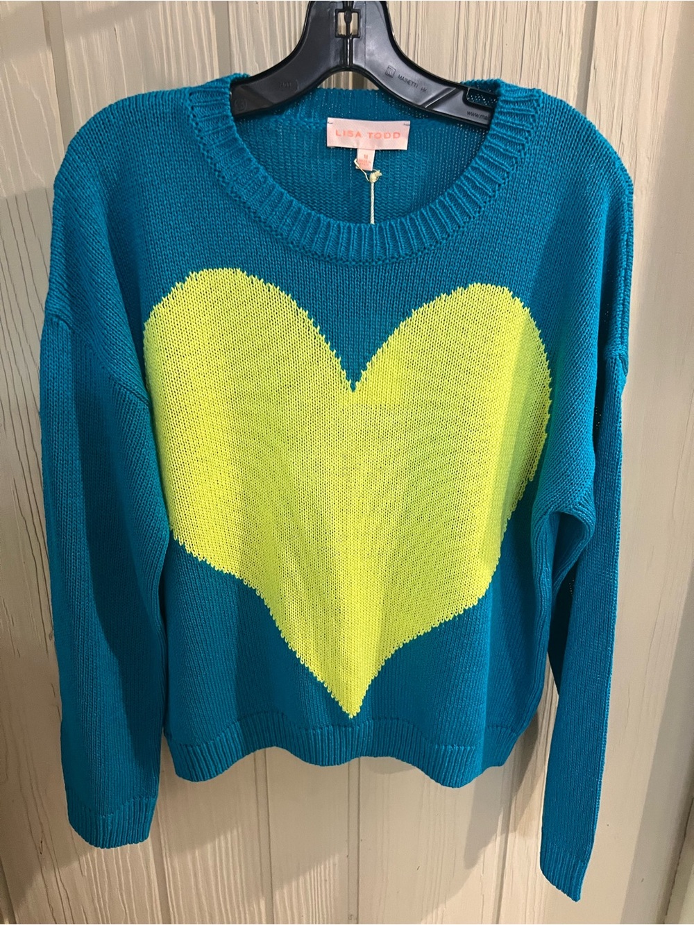 NWT Lisa Todd heart sweater, size M